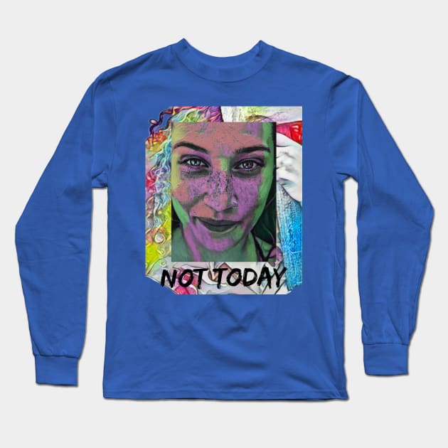 Not Today (freckles art) Long Sleeve T-Shirt by PersianFMts